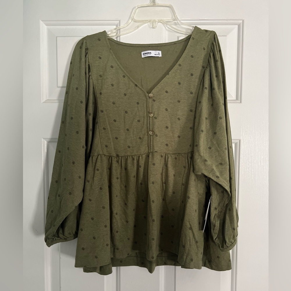 Women’s Sonoma Green Tunic NWT